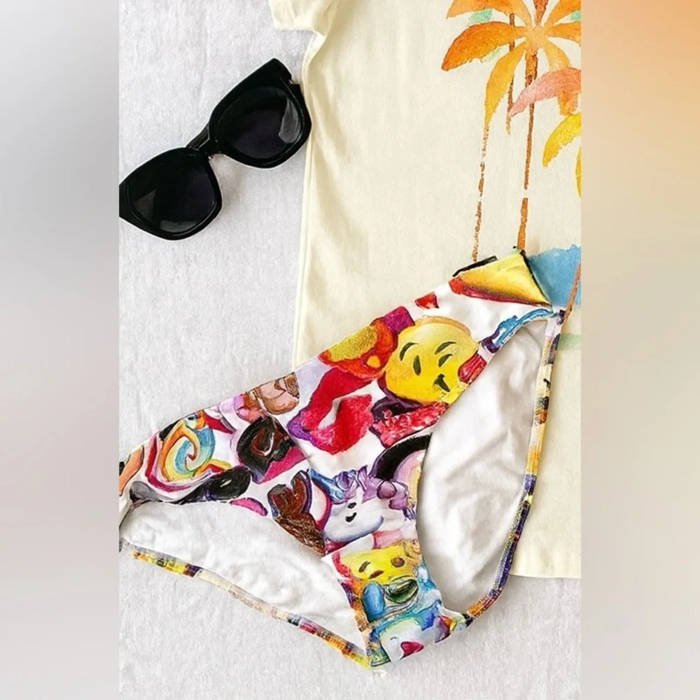NWT Zara Terez Girls Emoji print Bikini bottom sz 12